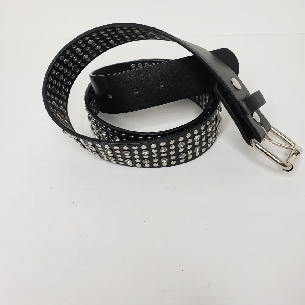 Y2k Faux leather studded belt